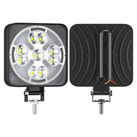 DXZ H-MINI-F-BS 21 LED 25W Certifié CE, Phare de Travail Carré Clignotant à LED, Feu de Brouillard DRL pour Véhicules Tout-Terrain 4x4 - 12V-60V, Garantie 1 An
