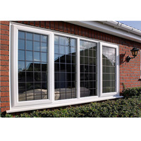 Fenêtre battante moderne Bocharm en alliage d'aluminium et PVC, double vitrage trempé, coupe-vent, sûre et fiable pour salle de bain extérieure