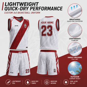 Tenues de basketball 3x3 personnalisées sublimées haut de gamme, maillots et shorts de streetball légers à séchage rapide, faible MOQ, ensemble OEM pour tournoi en <span class=keywords><strong>France</strong></span> - Product Image 3