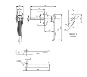 Ms3009 kim loại cửa tủ <span class=keywords><strong>L</strong></span> xử <span class=keywords><strong>l</strong></span>ý khóa - Product Image 6