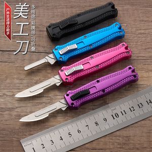Cuchillo plegable multifuncional, portátil para acampar al aire libre, defensa personal, hogar, dormitorio y desempacar paquetes. - Product Image 1