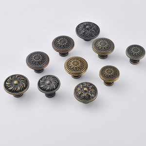 European Antique Bronze Round Drawer <b>Knob</b> Zinc Alloy Durable Cabinet Handle - Product Image 1