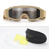Lunettes de soleil UN400 pour l'équitation en plein air Lunettes tactiques anti-déflagrantes avec 3 lentilles