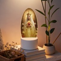 Veilleuse Jésus, Cadeaux Chrétiens, Lampe de Table 3D en Acrylique, Lumière Douce et Chaude pour Décoration de Noël et de Pâques