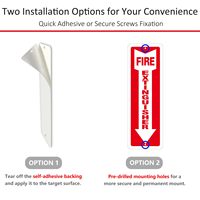 Pegatinas Autoadhesivas para Extintores de Incendios, Pegatinas de Vinilo Personalizadas de PVC para Extintores con Flecha, Resistentes a la Decoloración, Fáciles de Instalar