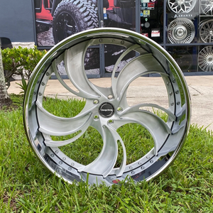 Jantes en alliage forgé chromées concaves 2 pièces 20 22 24 26 pouces, jantes chromées US Hub Wheels à lèvres profondes 5 6 trous pour Chevrolet Silverado - Product Image 5