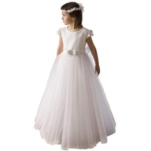 Beautiful First Communion Dresses for Girls 2-12 Years <b>White</b> Little Girls Ball <b>Gown</b> Dresses 2022 Full Length Flower Girls Dress - Product Image 3