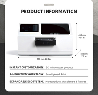 Imprimante à plat UV intelligente à IA haute résolution pour l'impression couleur industrielle, emballages, coques de téléphone, puzzles