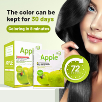 VOJO Marque privée Teinture capillaire naturelle et biologique à la pomme Soin et conditionnement des cheveux sans ammoniaque Crème de coloration des cheveux à 100% de couverture grise
