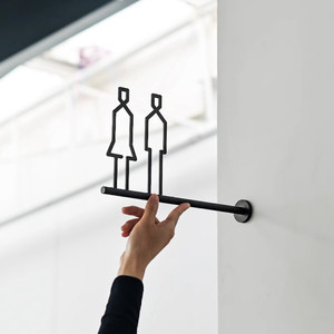 ป้าย<span class=keywords><strong>ห้องน้ำ</strong></span><span class=keywords><strong>ชาย</strong></span>หญิงแบบสร้างสรรค์ <span class=keywords><strong>โลโก้</strong></span>สามมิติ ป้ายประตูโลหะแบบแขวนข้างสำหรับ<span class=keywords><strong>ห้องน้ำ</strong></span>สาธารณะ พื้นผิวทาสี - Product Image 3