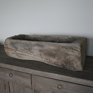 Bandeja de Almacenamiento Rústica de Madera, Rectangular, Hecha a Mano, Decoración de Madera para Interiores, Sala de Estar, Estilo Rústico - Product Image 1
