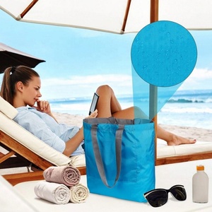 Sacs à main en nylon pour femmes, sacs à bandoulière imperméables, sacs de plage pliables en polyester réutilisables - Product Image 6