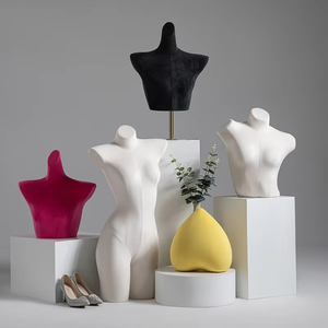 Maniquí de Mujer Sexy de Terciopelo Colorido, Parte Superior del Cuerpo, Maniquí de Mujer para Exhibición de Lencería - Product Image 2