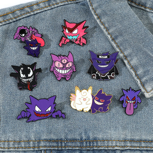 Al por mayor: Pines de dibujos animados bonitos de <span class=keywords><strong>Pikachu</strong></span>, Charmander, Gengar, insignias de metal, pines de anime esmaltados para solapa, bolso y sombrero, accesorios - Product Image 3