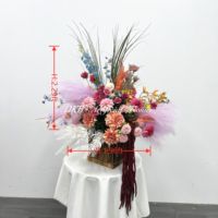 Fournitures de décoration pour demande en mariage OEM, fleurs de rose, centres de table pour événements de mariage, boule de fleurs artificielles en soie