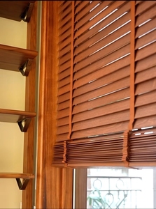 Persianas de madera maciza Sombreado Eléctrico Motorizado Elevación Sala de estar Cocina <span class=keywords><strong>Comedor</strong></span> Oficina Control remoto Persianas de madera - Product Image 1