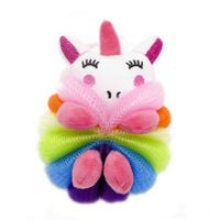 Éponge de bain en corde colorée pour enfant, petite éponge de bain princesse, brosses de bain, éponges et brosses exfoliantes