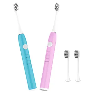 Oem sikat gigi elektrik bepergian, sikat gigi elektrik sonik tanpa kabel Ipx7 Sensor tekanan Vibrator lampiran dewasa isi ulang tipis