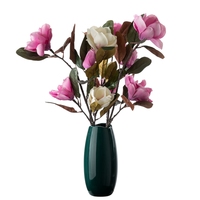 Vraie touche Chine Soie Magnolia Fleur noël tige arrangements décorations