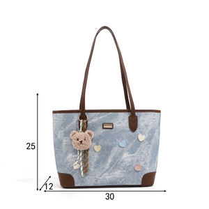 Borsa a Tracolla da Donna con Orsetto, Design <span class=keywords><strong>Graffiti</strong></span> con Fodera in Poliestere PU, Cerniera Personalizzabile per Autunno Estate - Product Image 2