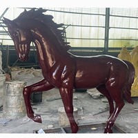 Statue de cheval en fonte de fer de taille réelle 3D sur mesure pour jardin extérieur avec livraison à domicile