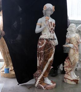 Escultura de hombre y mujer desnuda griega de tamaño real de mármol blanco famoso tallado a mano - Product Image 6