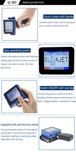 Imprimante jet d'encre industrielle portable semi-automatique sur <span class=keywords><strong>batterie</strong></span> avec écran tactile haute vitesse pour sacs plastiques, dates, codes QR et lots - Product Image 5