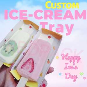 Boîte de plateau de Popsicle de crème glacée à emporter personnalisée pour l'emballage de trempage de chocolat porte-bâton de Ice Pops <span class=keywords><strong>assiette</strong></span> de Pop de gâteau de bateau d'aliments sucrés - Product Image 2