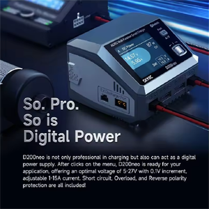 Cargador de Baterías LiPo SKYRC D200neo AC200W DC800W 20A*2 PD3.0 de Doble Canal para Baterías LiPo de 1-6S - Product Image 4