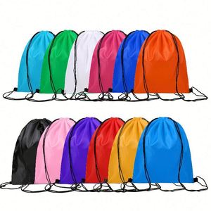 Bolsa Deportiva Plegable de Poliéster Ecológico Impermeable para Hombre y Mujer, con Logotipo Personalizado, Bolsillo con Cordón, Promocional - Product Image 4