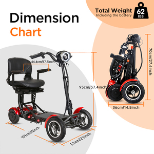 Trottinette Électrique Pliable à 4 Roues, Moteur Lithium Amovible 36V 250W, Capacité 150kg - Portable, pour Adultes, Mobilité, Shopping, Extérieur, Double Usage - Product Image 1