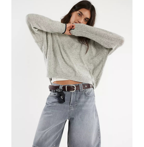 Maglione Popolare in Lana Merino e Poliestere, Modello ODM, Blu, Morbido, con Spalle Scivolate, per Ragazze e Giovani Donne - Product Image 4