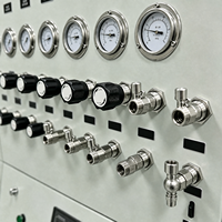 Gabinete Mezclador de Gases Múltiples, Sistema de Mezcla de Nitrógeno, CO2 y Oxígeno, hasta 8 Entradas de Gas, Reguladores GPNJD, Pantalla Táctil MCGS