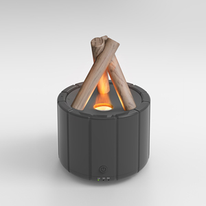 Portable <strong>Mini</strong> Ultrasonic Essential Oil Air <strong>Humidifier</strong> Remote Control Campfire Aroma <strong>Diffuser</strong> with Colorful Flame Light - Product Image 2