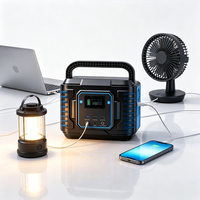 Station d'alimentation portable 300W 72000mAh à charge rapide, générateur solaire à onde sinusoïdale pure MPPT avec lampe de poche et compatibilité automobile