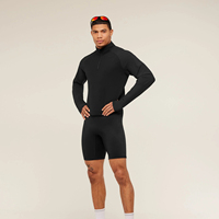 Camiseta Deportiva de Manga Larga con Media Cremallera para Hombre
