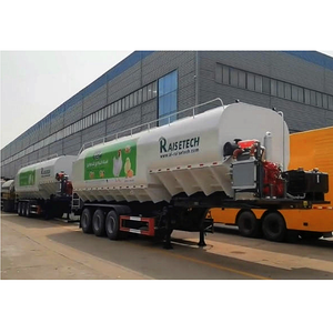 ระบบเจาะ60cbm ไฮดรอลิก Tri-axle รถเทรลเลอร์เลี้ยงห่านไก่ปศุสัตว์ - Product Image 1