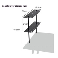 Camping en plein air pliable IGT accessoires côté plaque de cuisson support de stockage en forme d'éventail plaque lampe cadre 0.6 unité conseil 0.7 unité Table extérieure