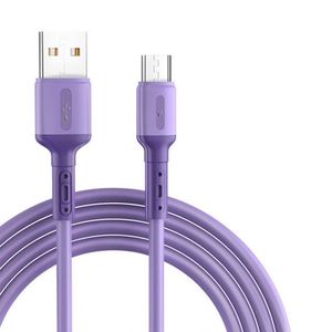 Großhandel Flüssigsilikon Weiches Gummi Micro-USB-Kabel 3A Schnelllade-Datenkabel für iOS Typ-C Android Mobiltelefon UCB06 - Product Image 3
