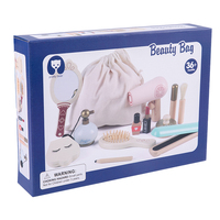 Table de Maquillage en Bois de Haute Qualité pour Enfants, Jouets d'Imitation, Trousse de Cosmétiques pour Filles, Ensemble de Maquillage Petite Princesse