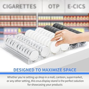 Organisateur de snus pour magasins, pousseur automatique à ressort, pousseur de jarre rond, présentoir de chewing-gum circulaire - Product Image 2