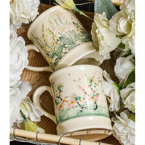 Taza de Cerámica Premium Estilo Pintura al Óleo Retro con Diseño de Campanilla, Taza de Café para <span class=keywords><strong>Mujeres</strong></span>, Hogar y Oficina - Product Image 6