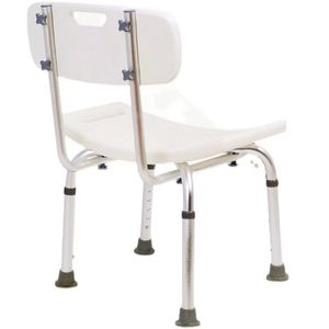 Chaise de douche Hongmu Kang en alliage d'aluminium 44-34 cm avec dossier et accoudoirs, équipement de sécurité pour la salle de bain - Product Image 1