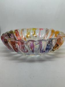 Luxury Iridescent Resin Decorative <b>Bowl</b> Handmade Wavy Edge Fruit <b>Salad</b> <b>Serving</b> <b>Bowl</b> for Home Hotel Restaurant <b>Serving</b> <b>Bowl</b> - Product Image 2