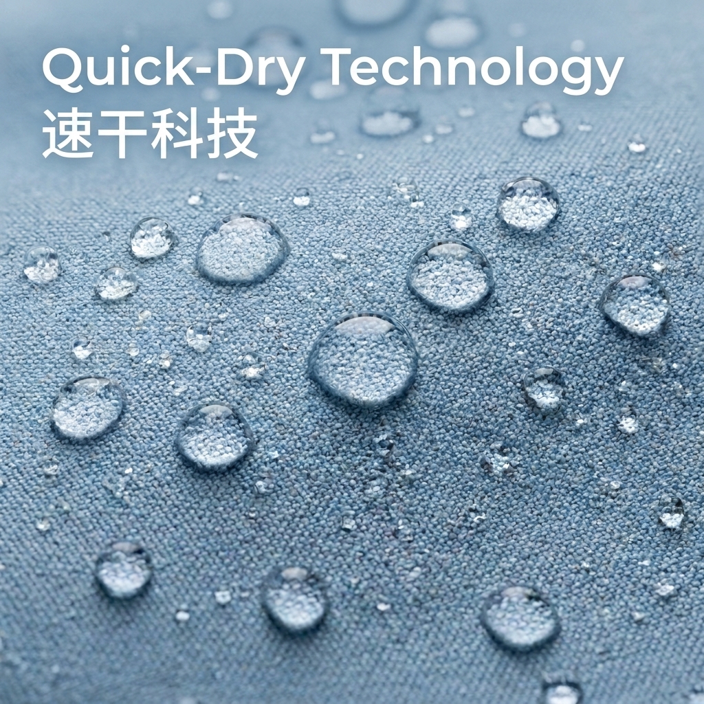 Water Repellent Cotton-Touch Nylon Spandex Fabric 2-Way Stretch Breathable Textile For Swim Trunks And Summer Casual Wear