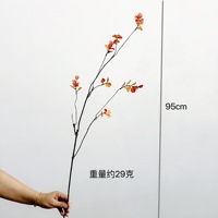 Chinesische Zen-Stil Rote Blätter, Künstliche Pflanzenzweige, Verwitterte Zweige für Blumenarrangements, Innendekoration