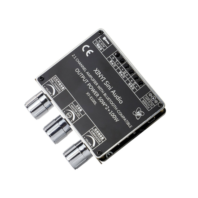 XY-E100L 2.1 channel BT audio power amplifier board module high and low tone subwoofer APP