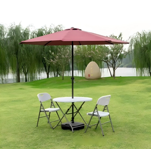 Outdoor Aluminum Center-Post Straight <strong>Umbrellas</strong> <strong>Base</strong> for Courtyard Garden Villa Leisure Beach Sun Protection - Product Image 1