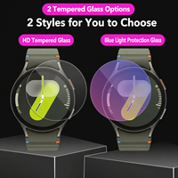 Protection d'écran en verre trempé anti-espion, lumière violette, 9H HD, compatible avec Samsung Galaxy Watch7 40 mm 44 mm Ultra Smartwatch