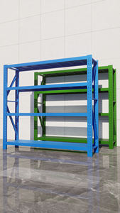 Heavy-Duty 4 Storey Black Bolt Garages Estantes de almacén de plástico de acero ensamblados a medida Estantes apilables contra la corrosión - Product Image 4